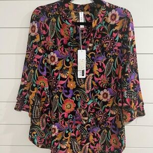 Vibrant Floral Women's Blouse